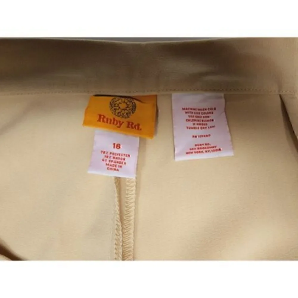 Ruby Rd. Dress Pants Size 16 Color Beige - Picture 6 of 6